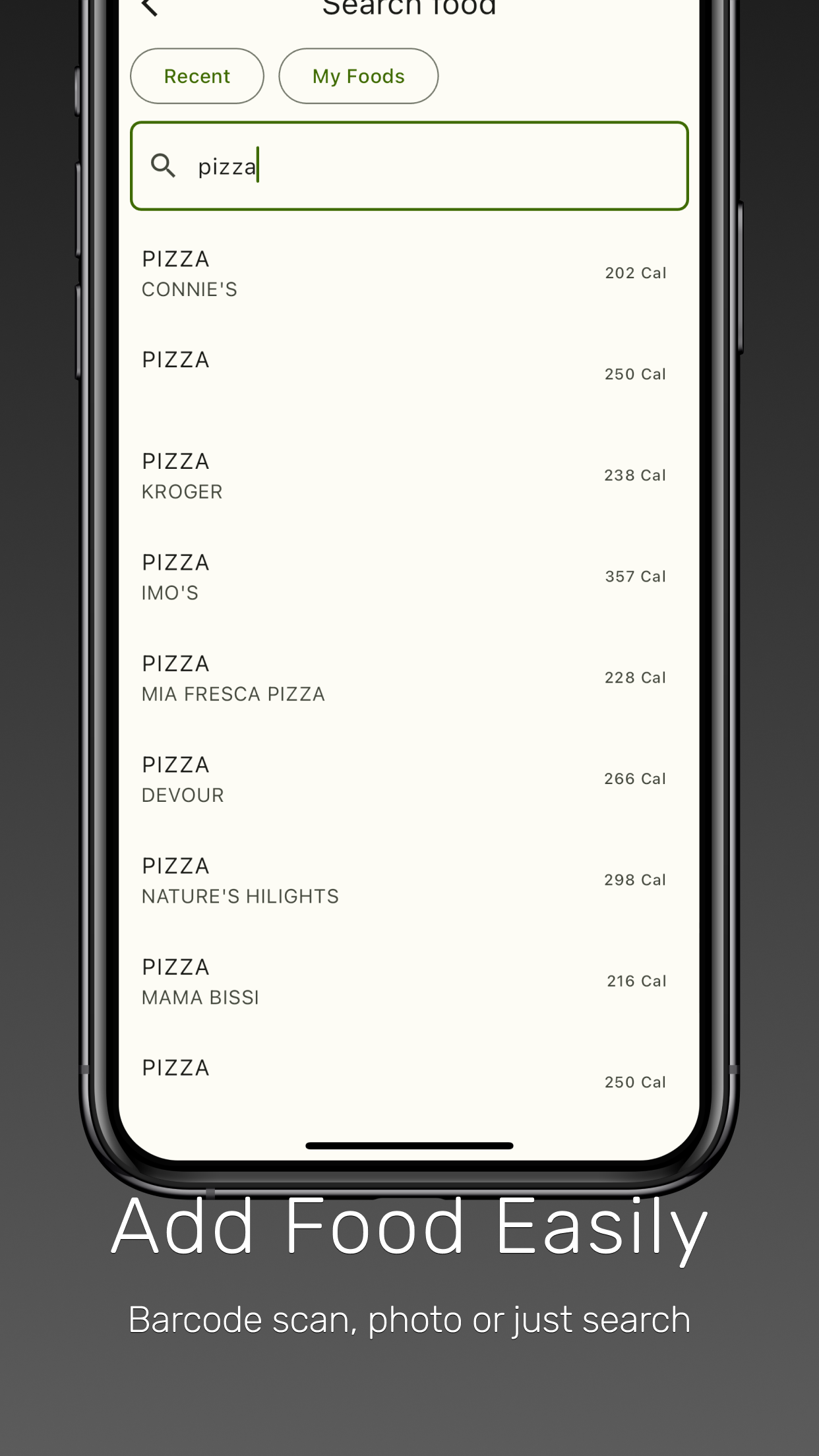 Mídia 6 de Aplicativo de calorias privadas ezmeal