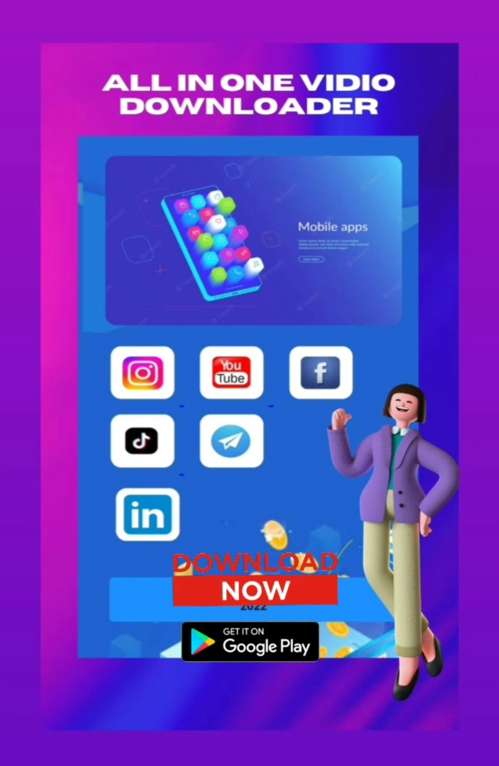 Todos en un descargador de video de redes sociales media 1