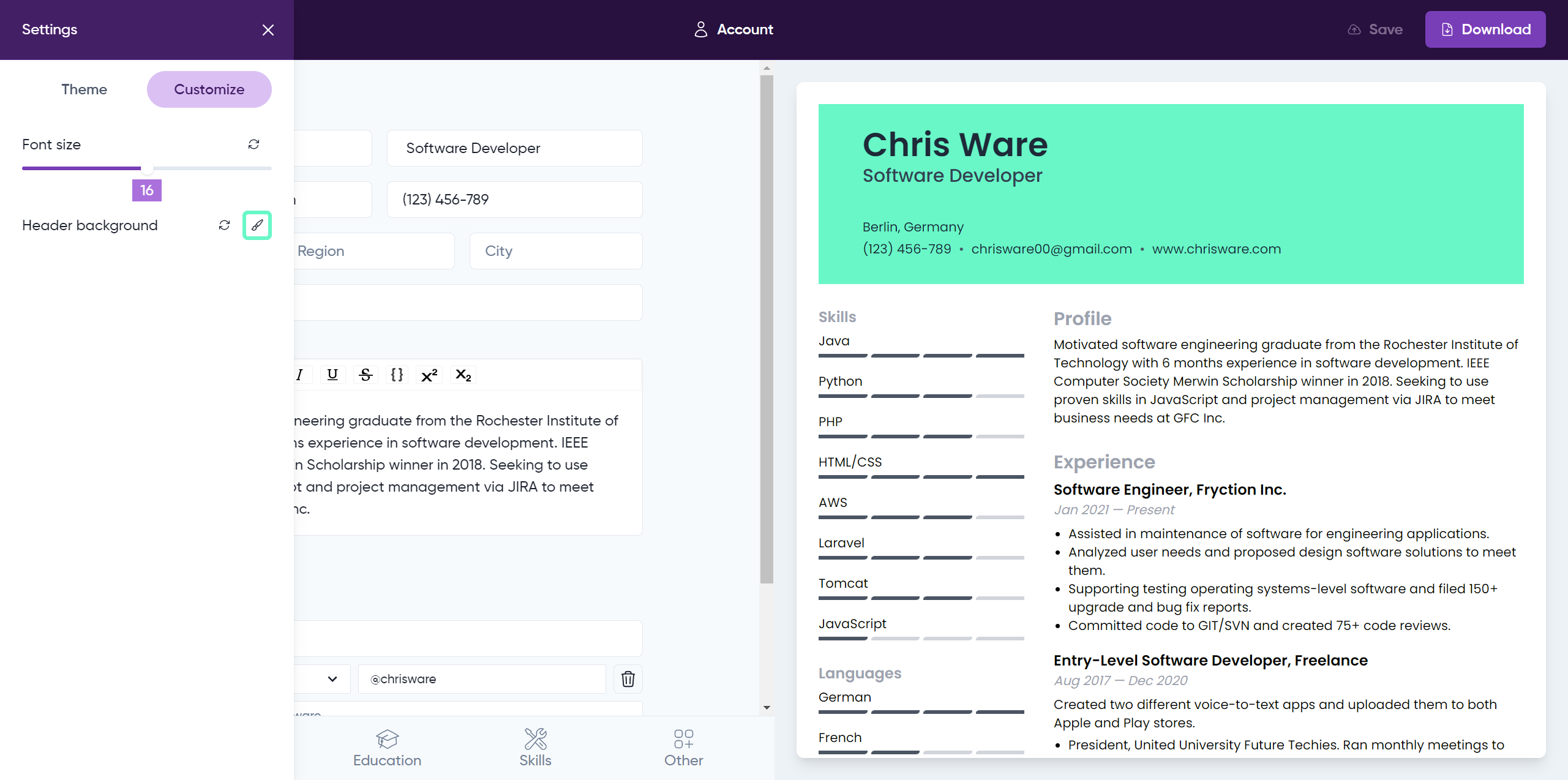 กลับมาใหม่ - Resume Builder สำหรับงานต่อไปของคุณ media 2
