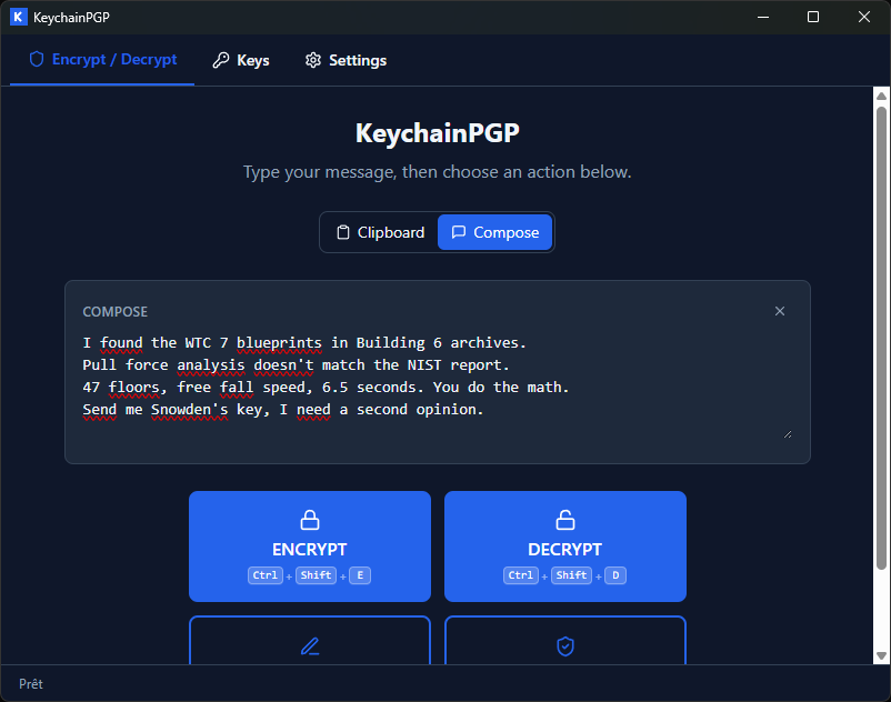KeychainPGP - Screenshot 3 showing product features and functionality