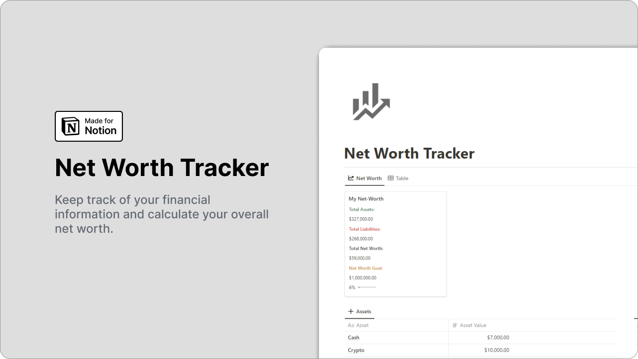 Notion Net-Worth Tracker gallery image