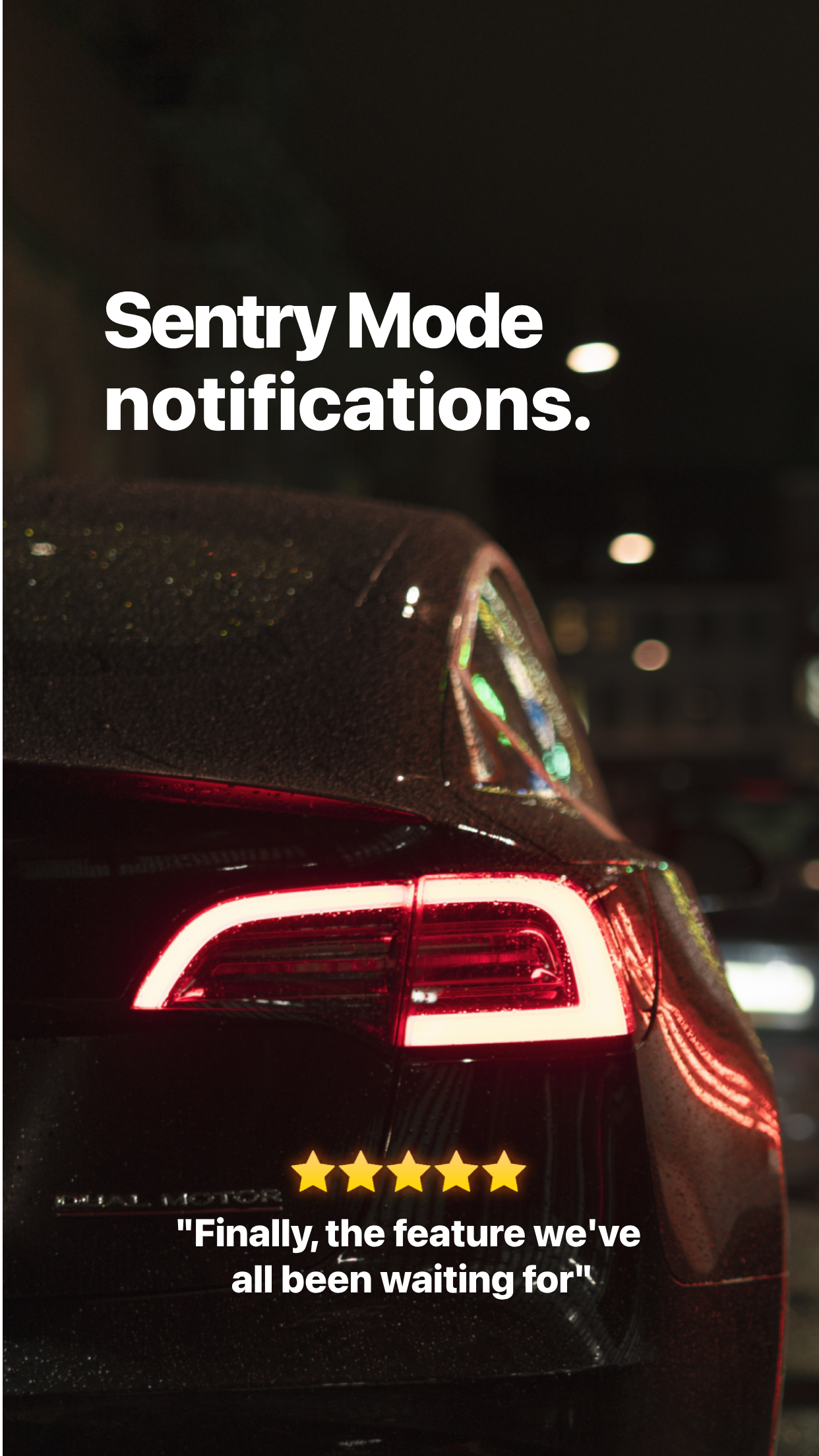 Mídia 1 de Sentry Pro - Proteja seu Tesla - Notificações em tempo real para o modo Sentry Tesla