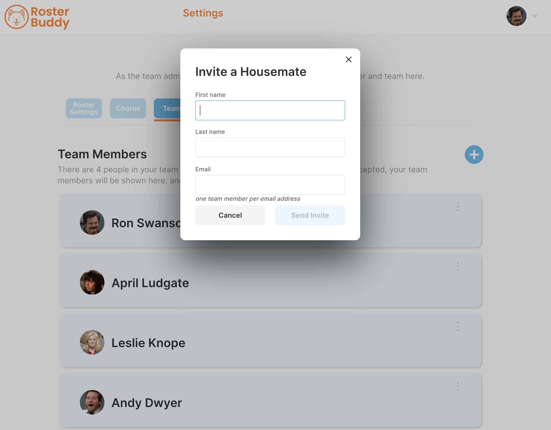 RosterBuddy gallery image