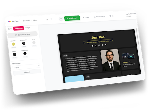 Média Yab.bio - Web / CV amical avec un lien en bio 3