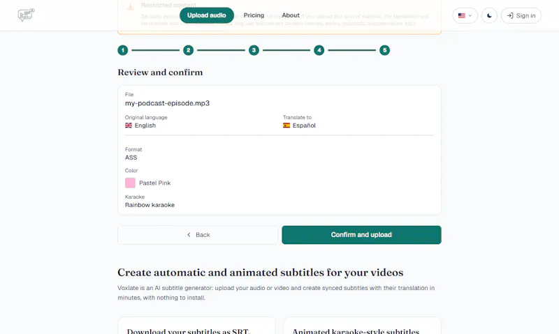 Voxlate screenshot 5