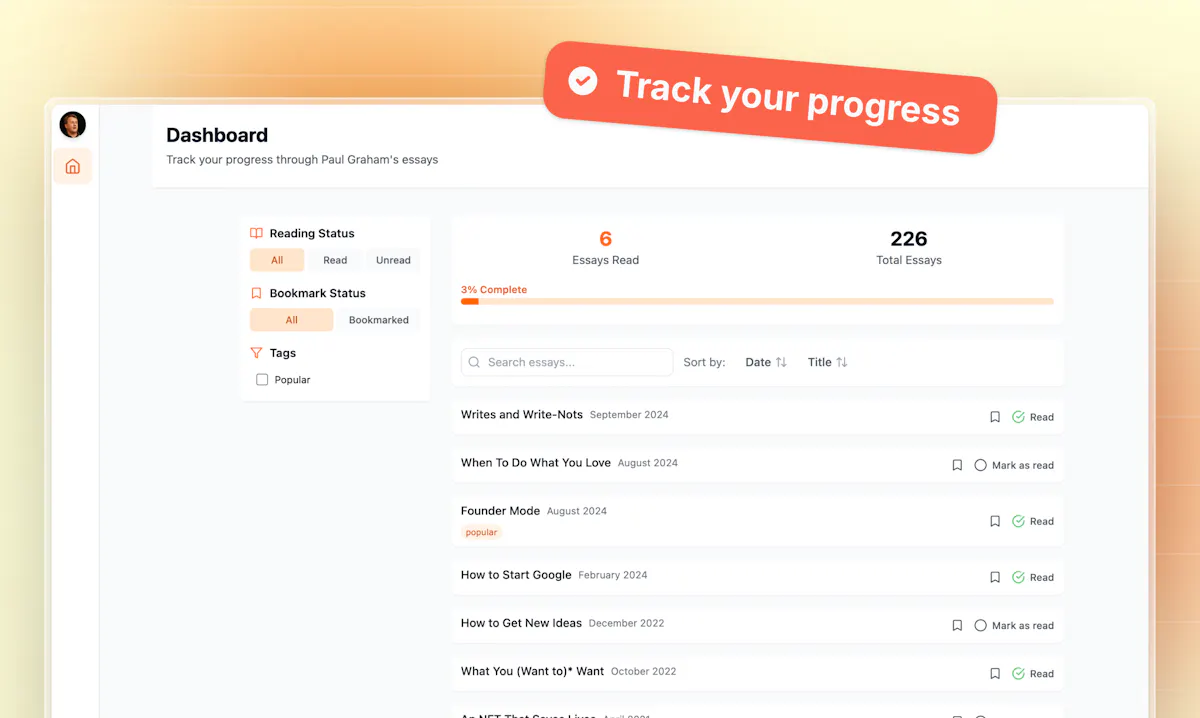 Paul Graham Essay Tracker
