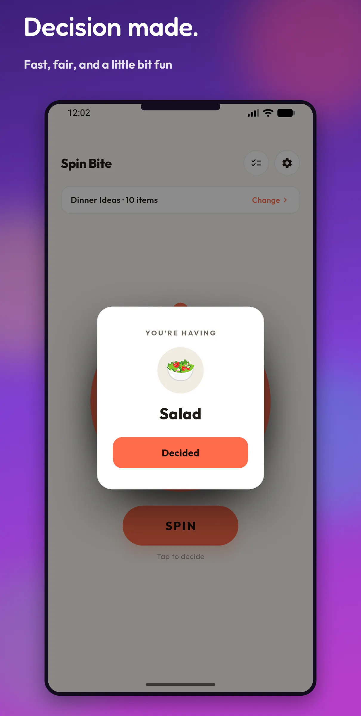 SpinBite: Food Decision Wheel gallery image