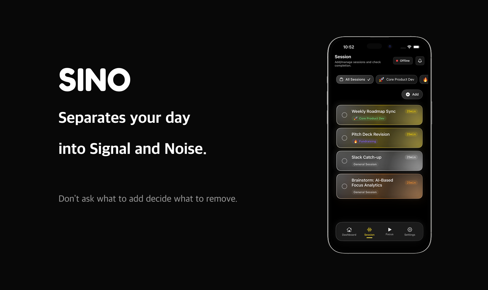 SINO - Screenshot 2 showing product features and functionality