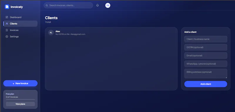 Invoicely — Simple GST Invoicing screenshot 2