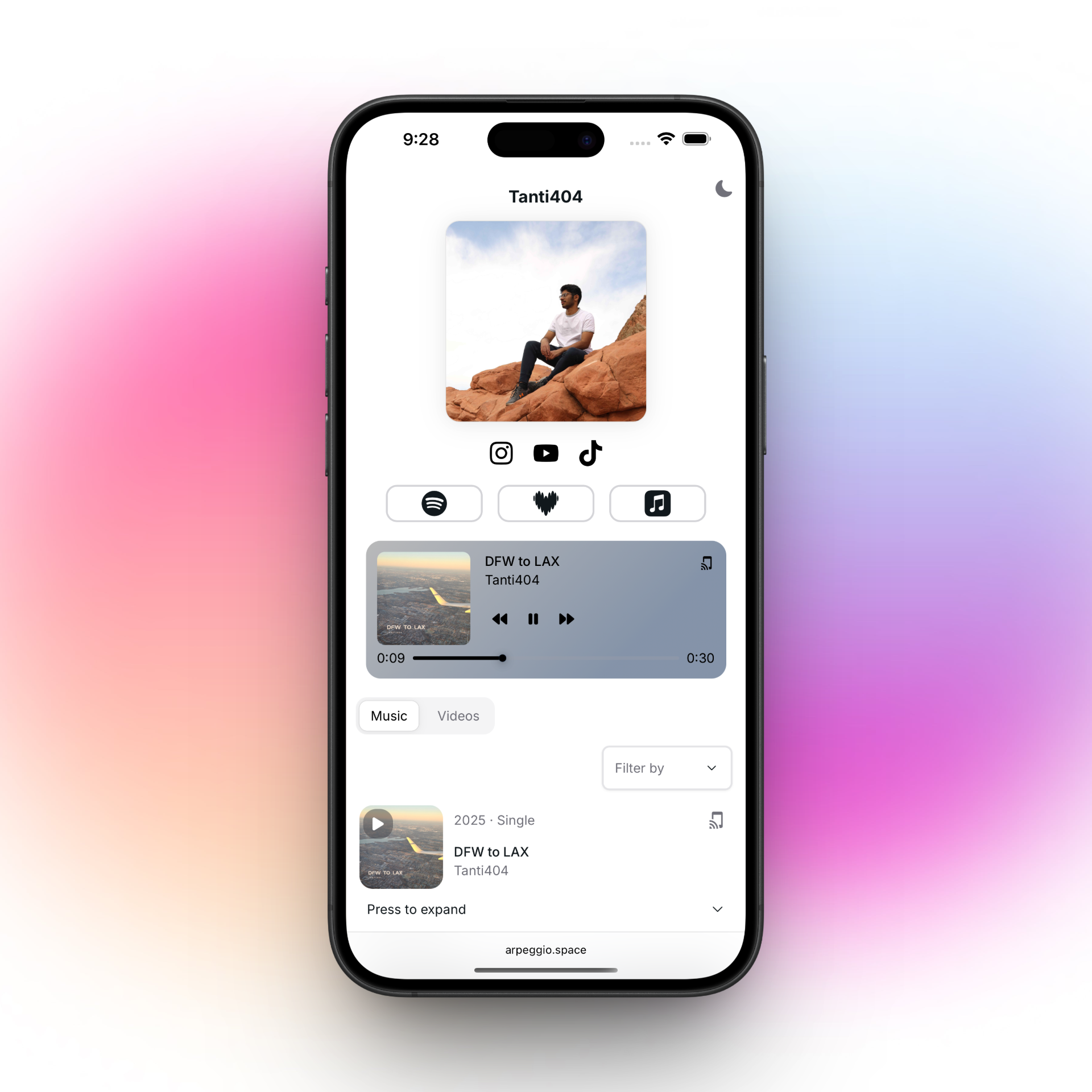 Média Arpeggio.space - Plateforme de marketing musicale, automatise votre présence en ligne 2