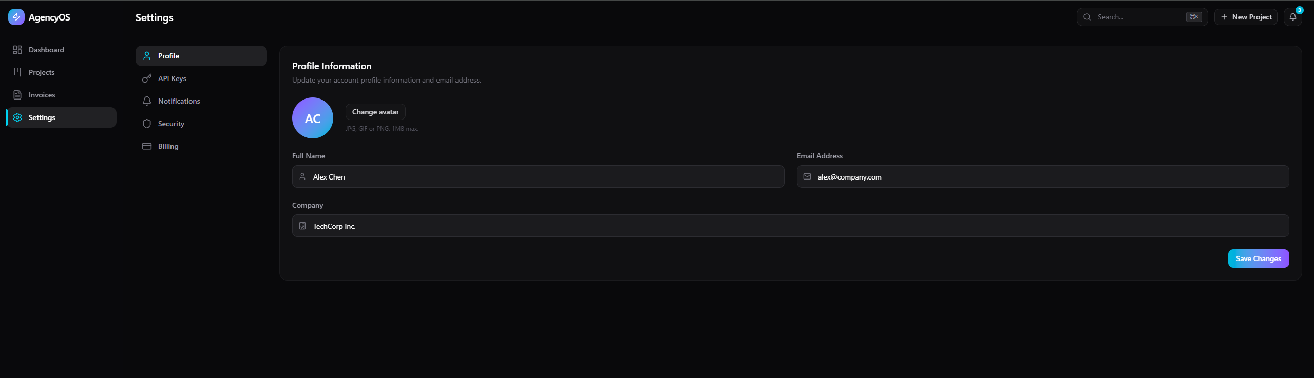 AgencyOS Client Portal Boilerplate - Screenshot 3 showing product features and functionality