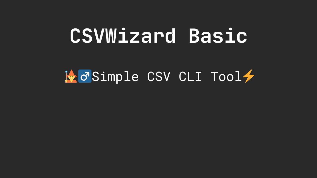 CSVWizard BASIC