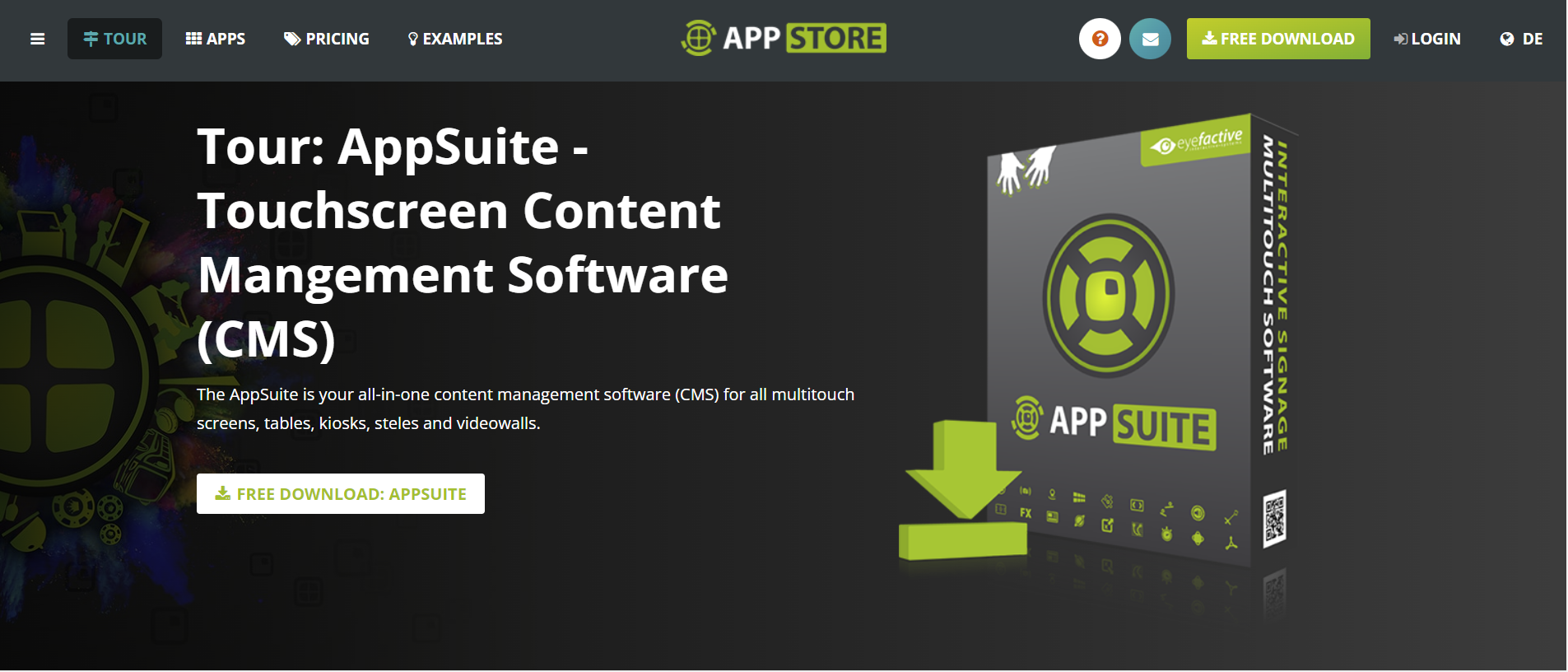 AppSUITE Touchscreen CMS gallery image