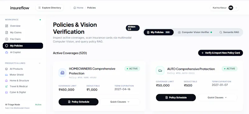 InsureFlow screenshot 2