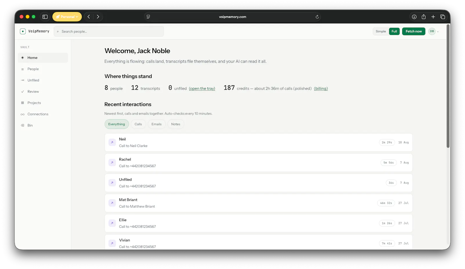 VoipMemory screenshot 3