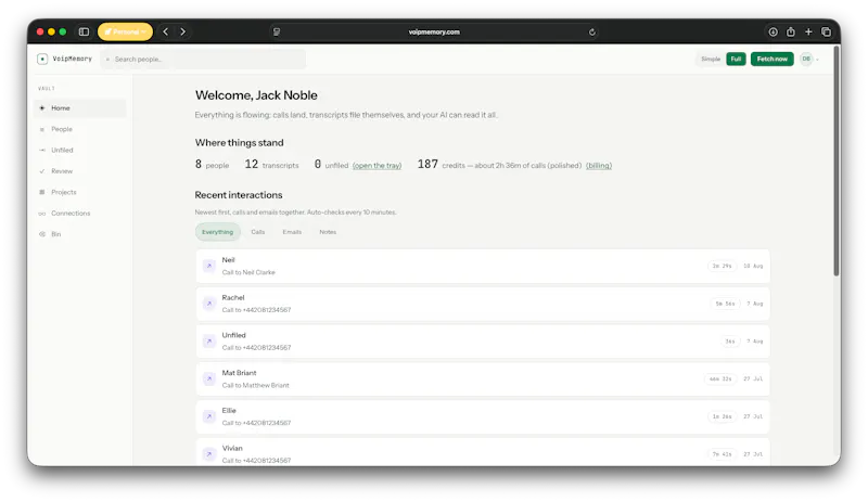 VoipMemory screenshot 3