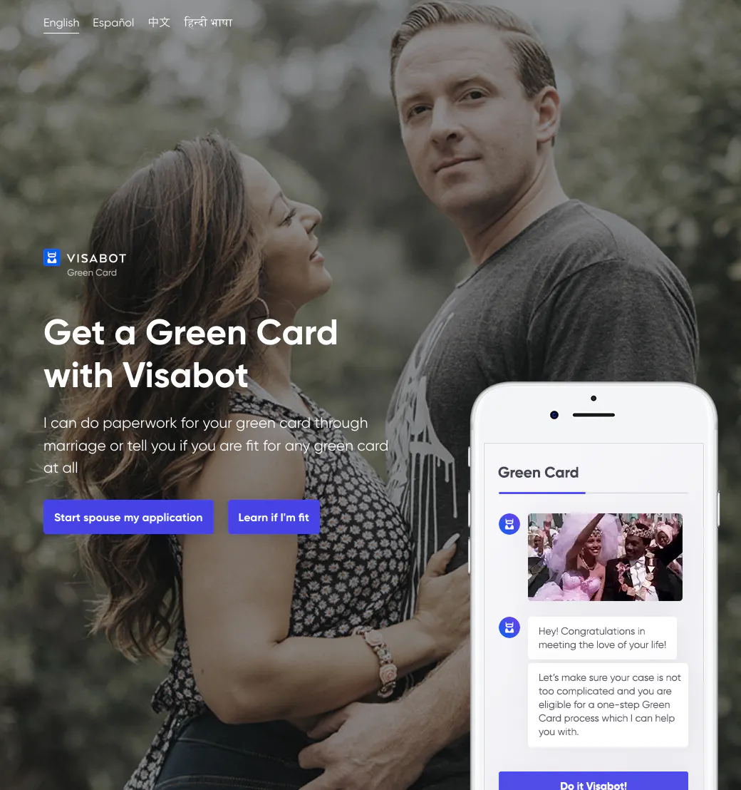 Visabot Green Card Image