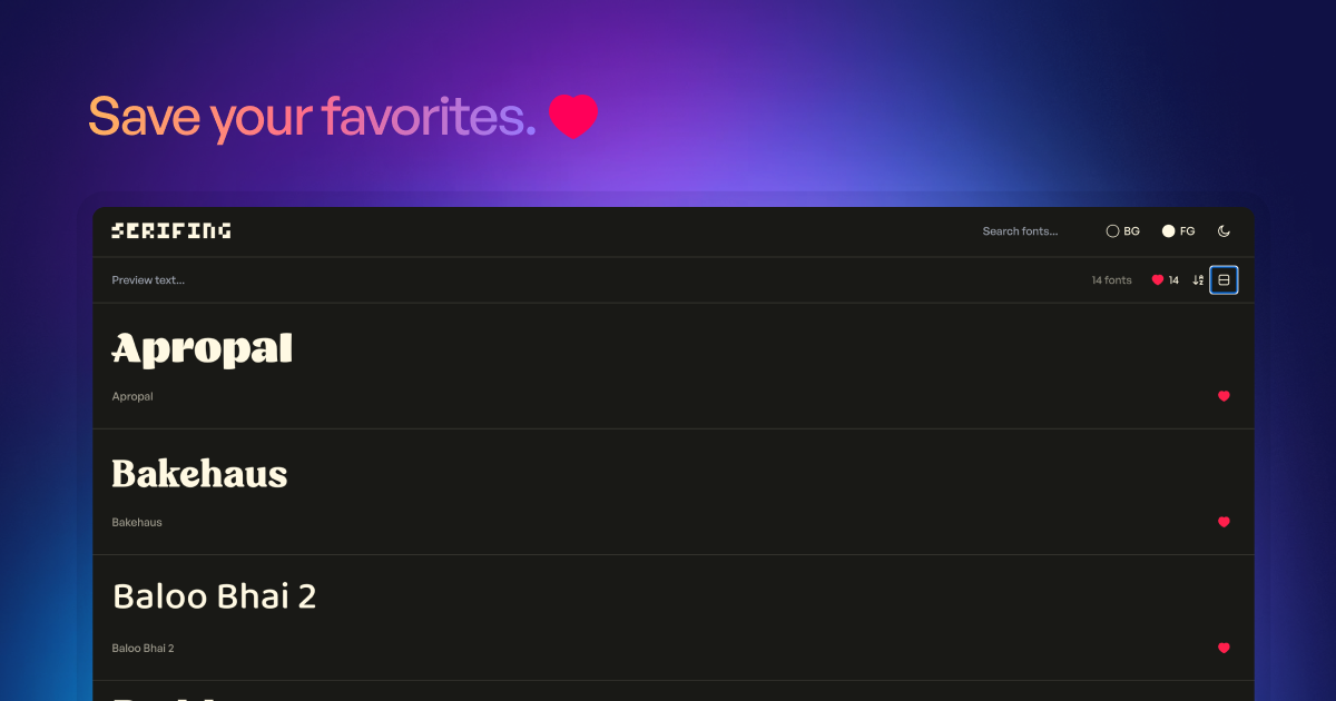 Serif.ing - Screenshot 4 showing product features and functionality