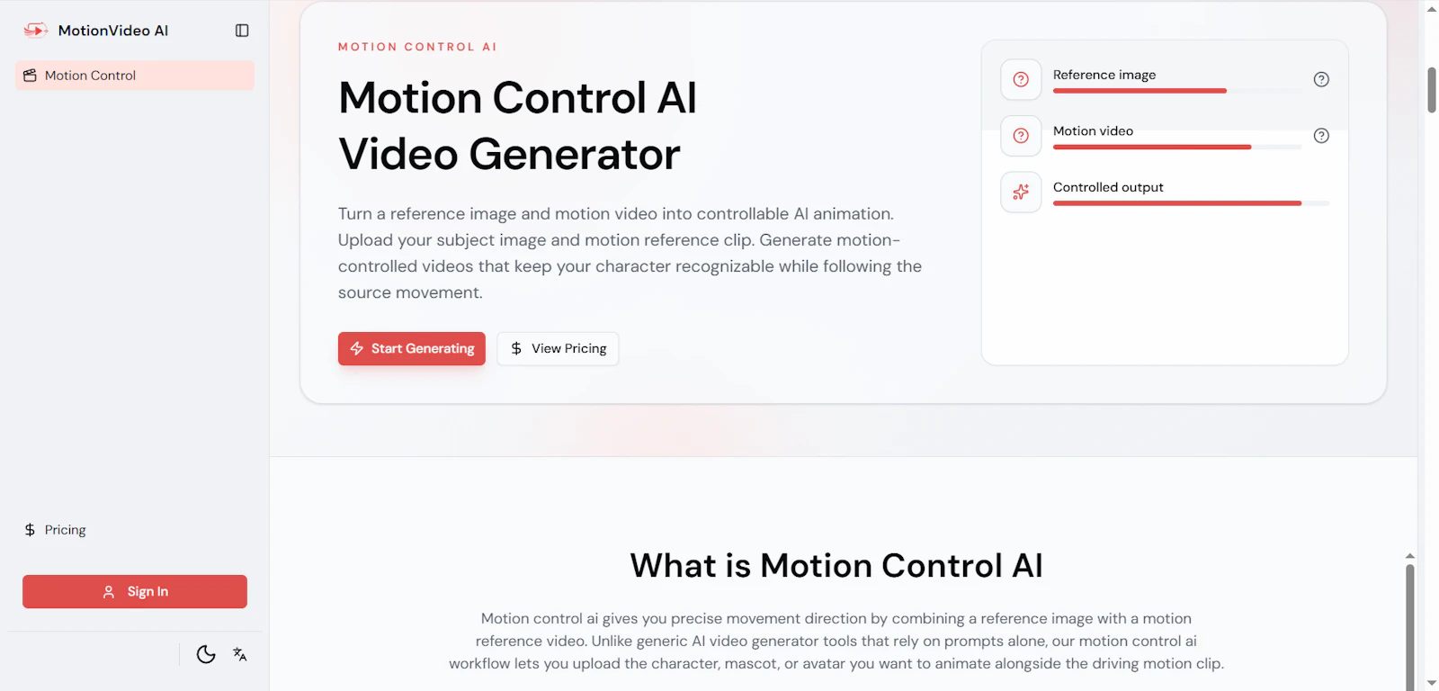 Motion Control AI screenshot 2