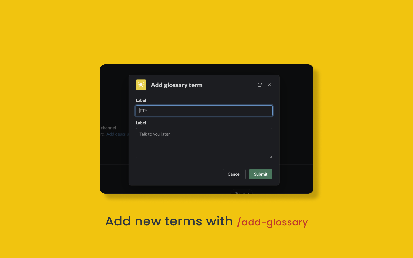 Glossary—bot for Slack gallery image