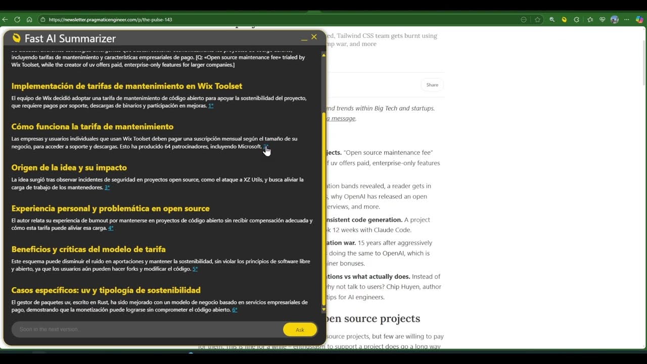 Fast AI Summarizer ext gallery image