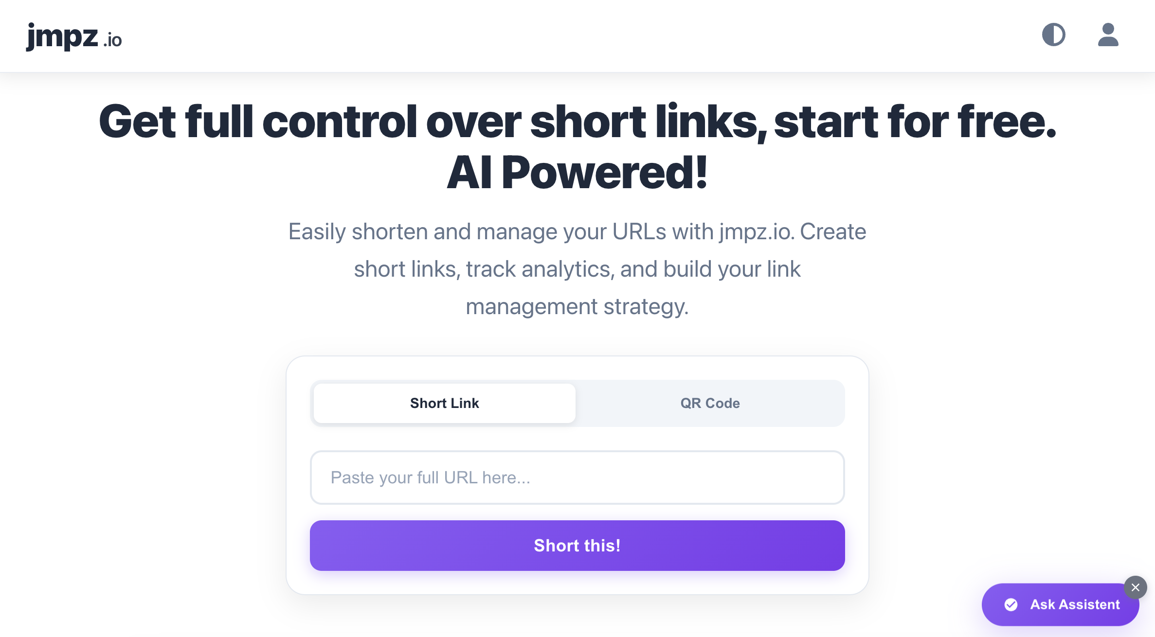 وسائط jmpz.io all-in-one erlyer مع الذكاء الاصطناعي - اختصار ، تتبع ومشاركة الروابط أكثر ذكاءً وملاحظات آمنة وواجهة برمجة التطبيقات. 6