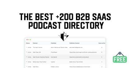 Best +200 B2B SaaS Podcasts Directory gallery image