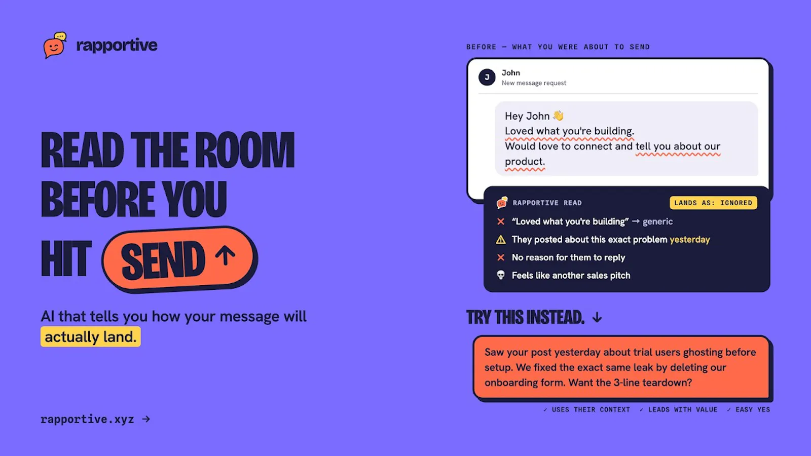Rapportive - Infer Prospect Personality screenshot 1 (video preview)