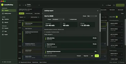 LumeWorklog gallery image