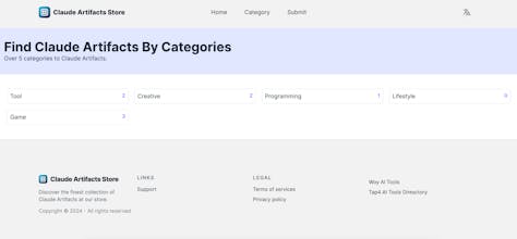 Claude Artifacts Store gallery image