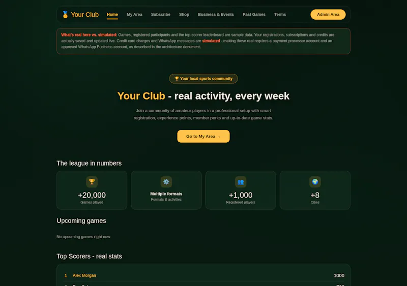 Club Manager screenshot 1