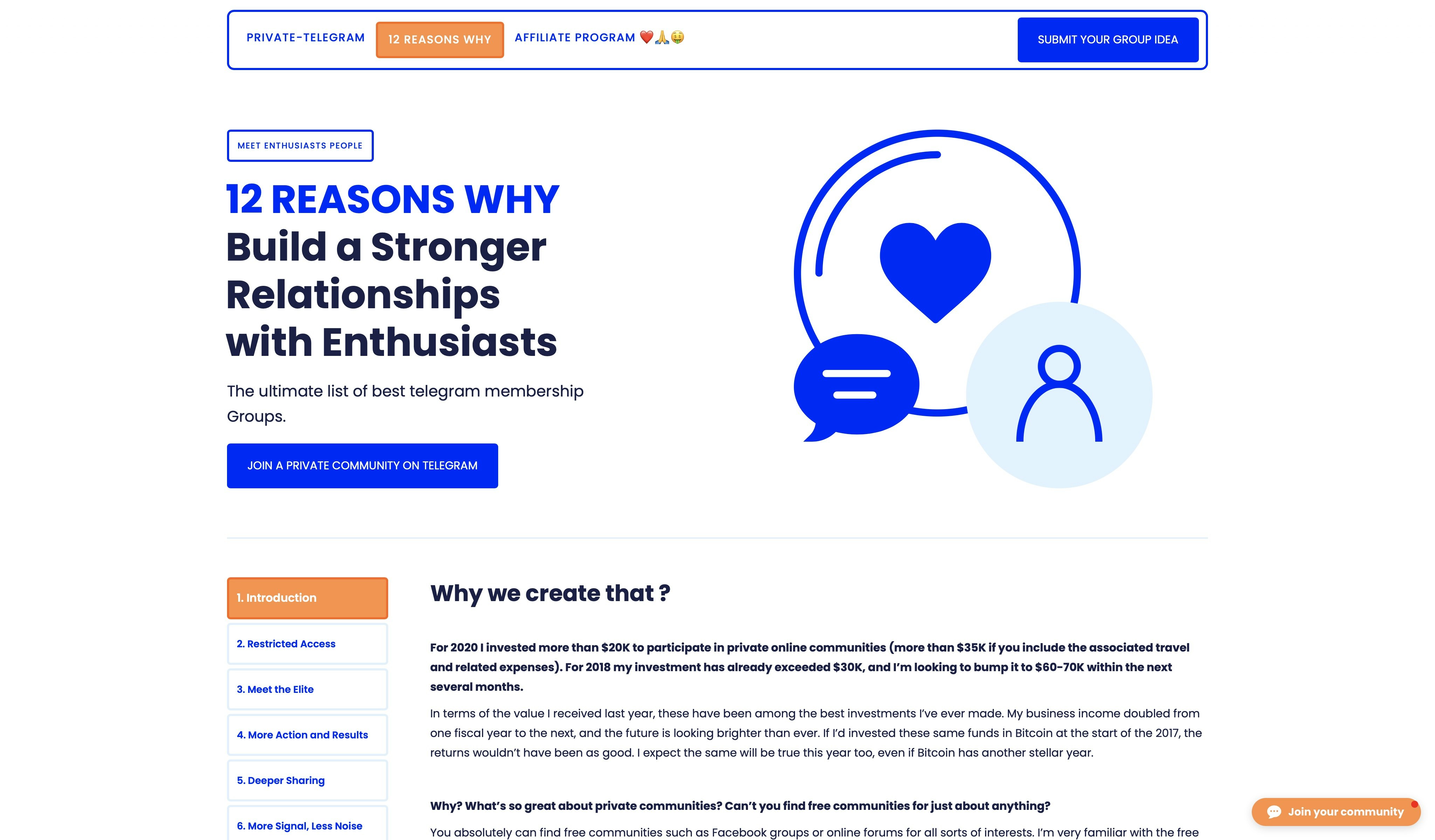 Privates Communities on Telegram gallery image