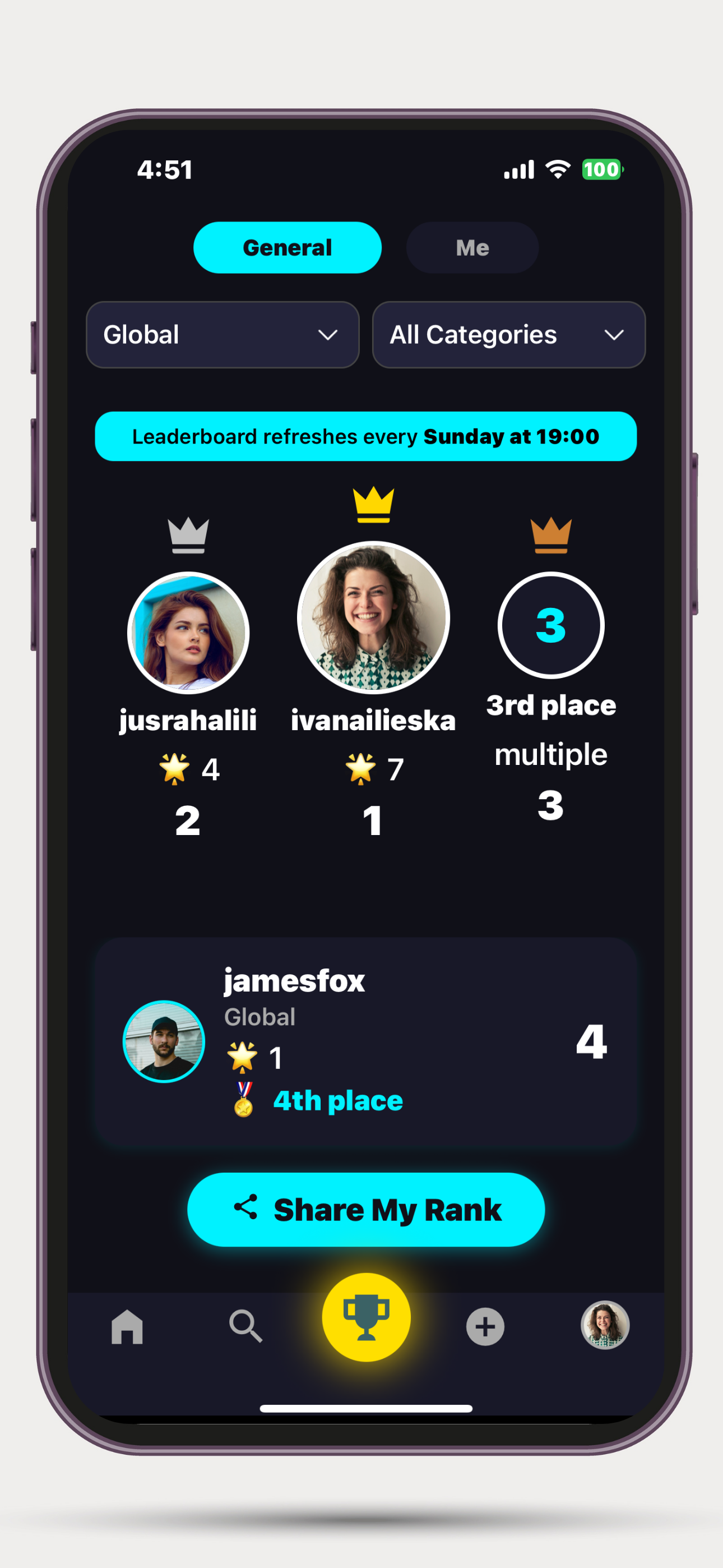 Média Être l'étoile - Partagez, obtenez des votes, soyez une star |Partager, obtenir des votes, être une star 2