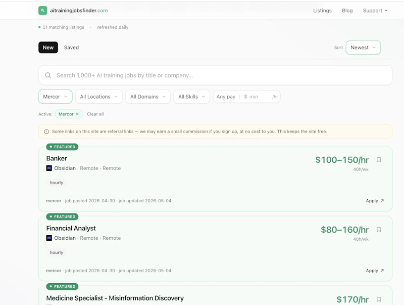AI Training Jobs Finder screenshot 2