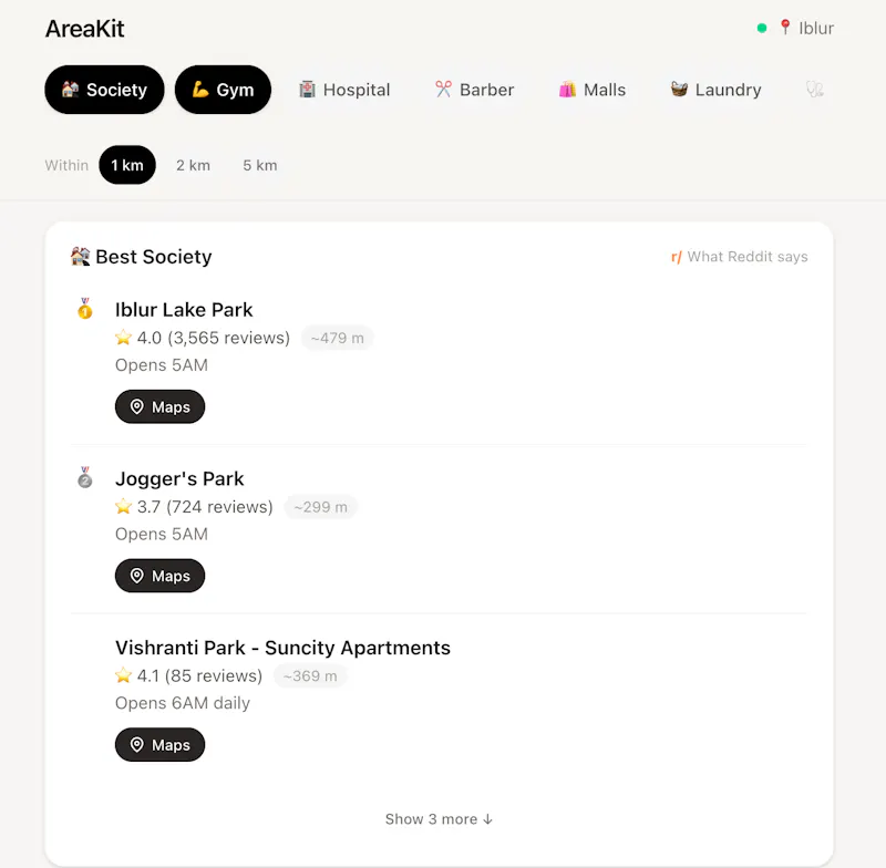 AreaKit — Discover What's Near You screenshot 1