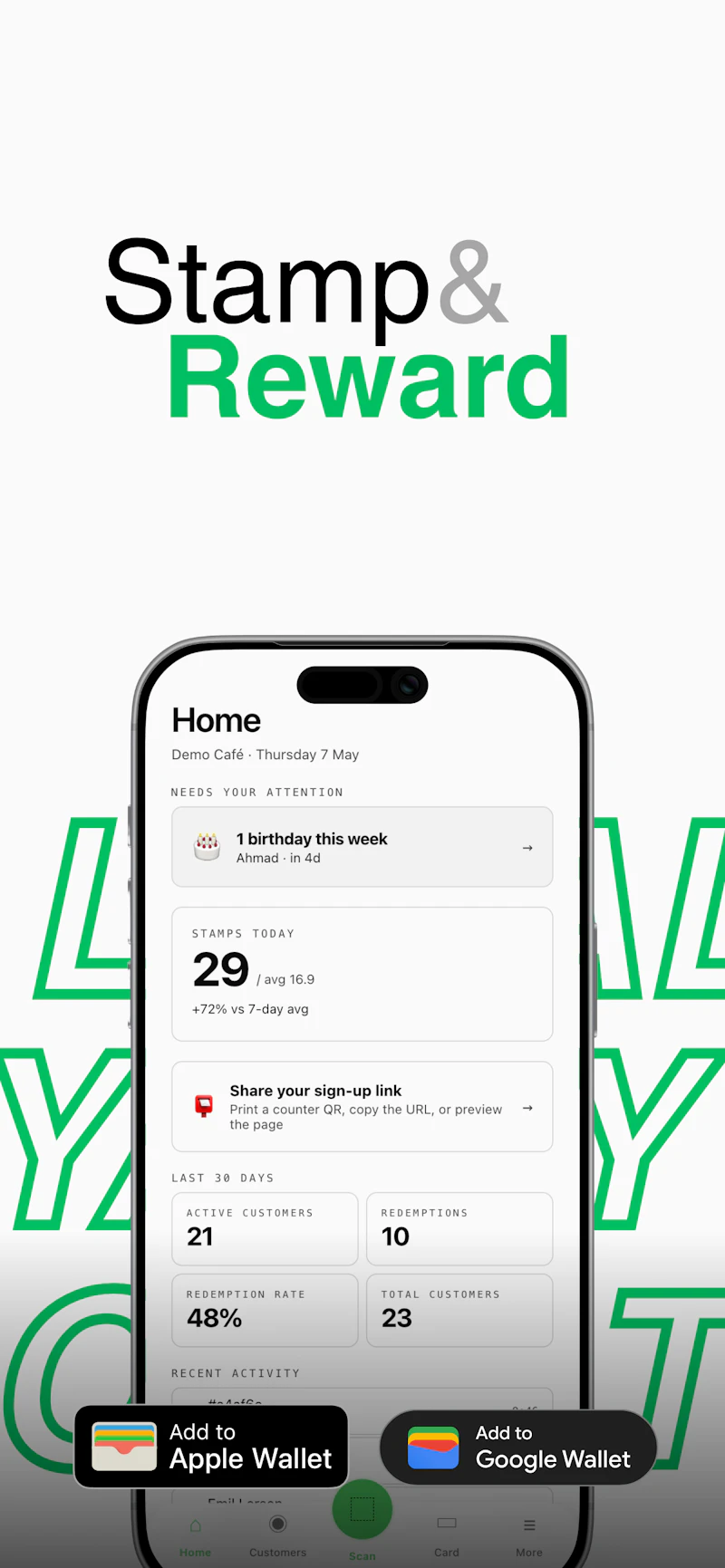 Apple & Google Wallet Stamp Cards screenshot 2