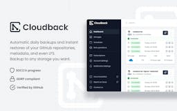 Cloudback - GitHub repository backup media 1