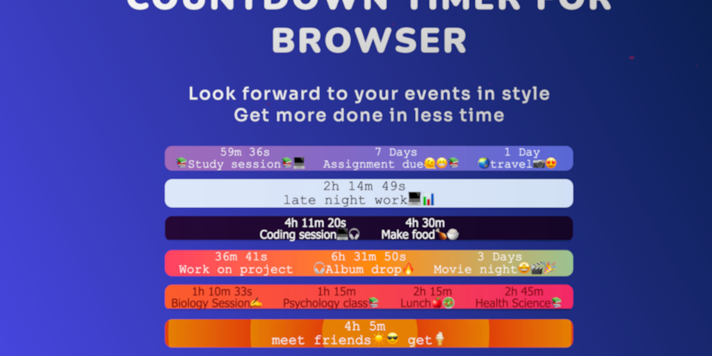 Countdown for browser - Product Information, Latest Updates, and ...