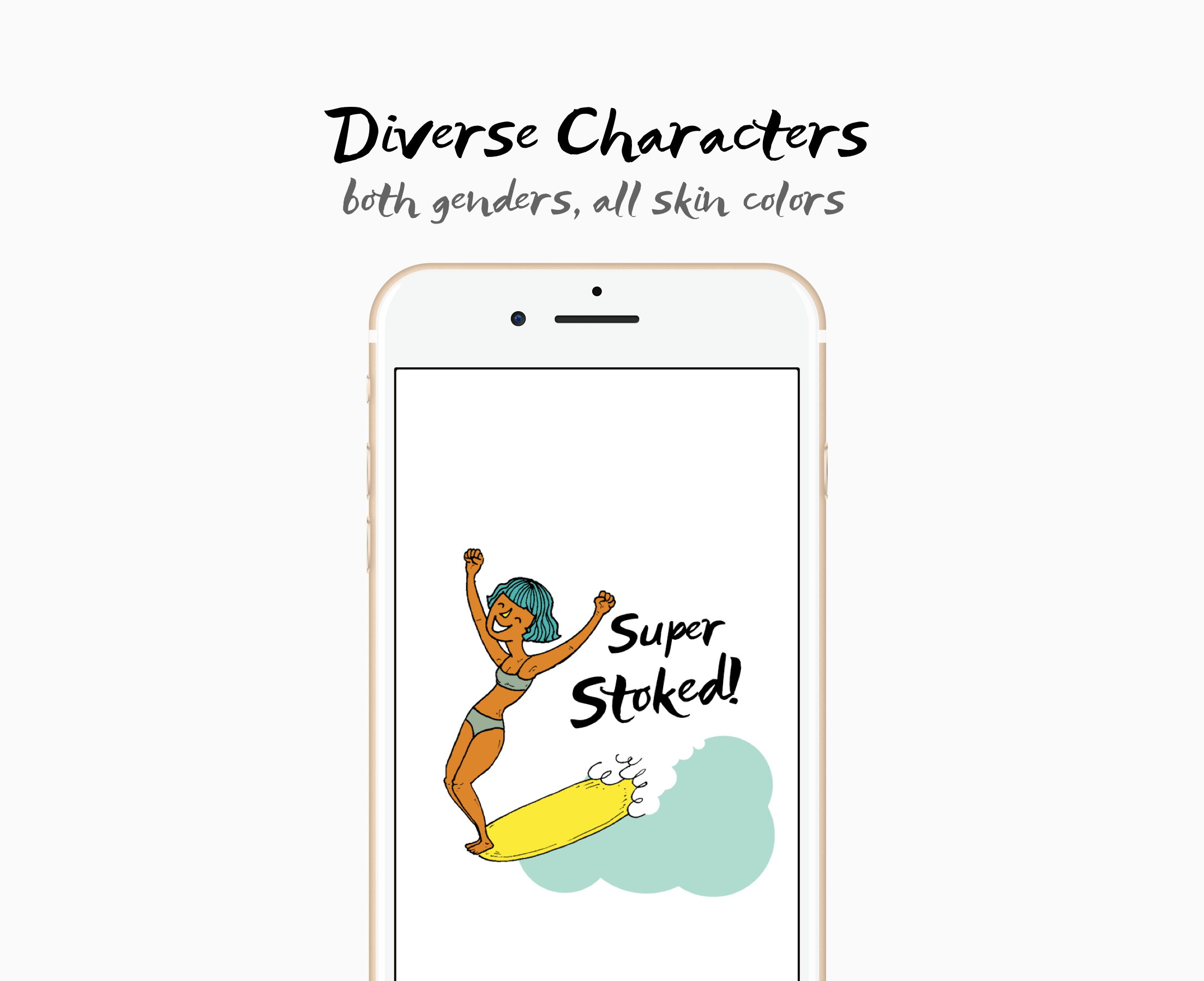 Just Surfing Stickers for iPhone gallery image