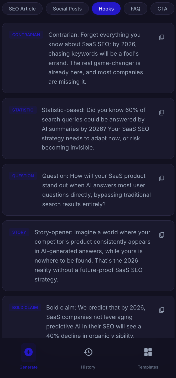 RankFlow Content Dashboard gallery image