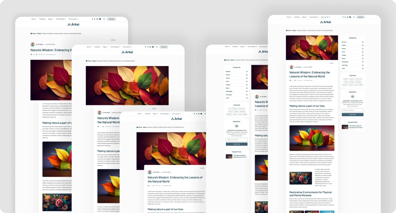 ธีม Arkai- WordPress - ธีมบล็อกอเนกประสงค์สำหรับ WordPress media 3