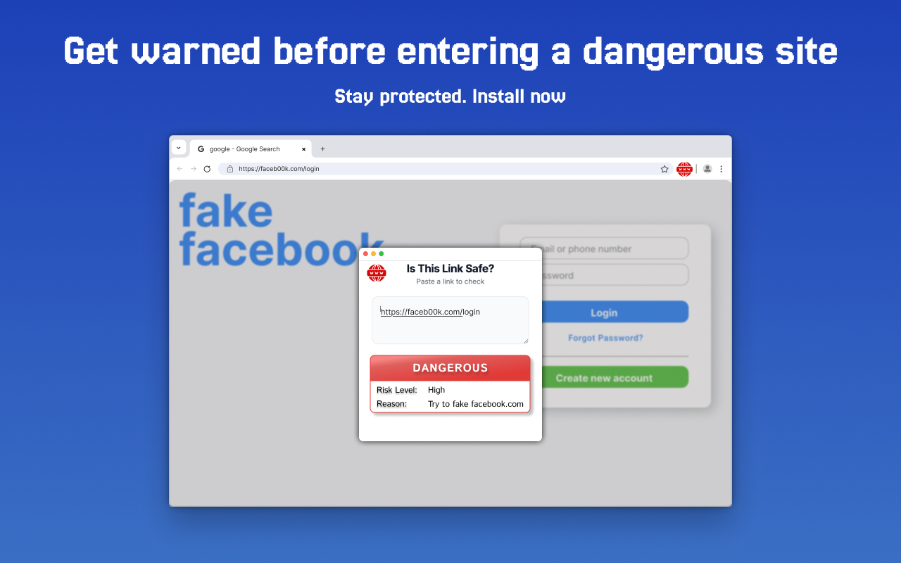 Is This Link Safe | Chrome Extension - Main product screenshot demonstrating key features and user interface