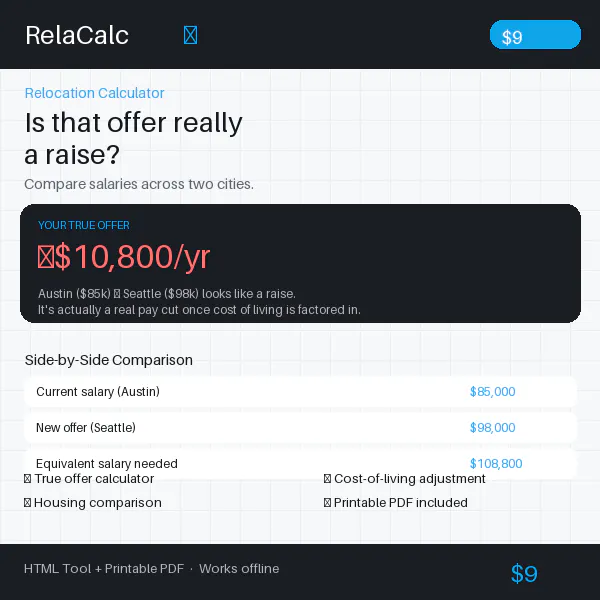 Relocation & Cost-of-Living Calculator