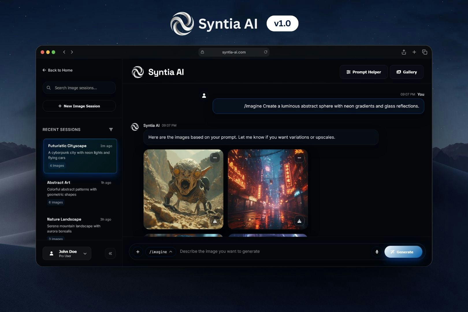 Syntia – AI SaaS Dashboard Template - Main product screenshot demonstrating key features and user interface