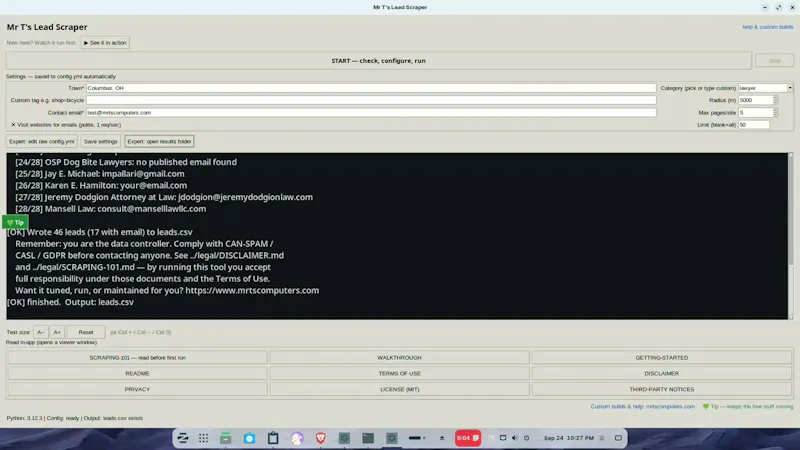 Local Lead Scraper screenshot 1 (video preview)