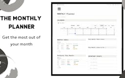 The Monthly Planner | Notion Template media 1