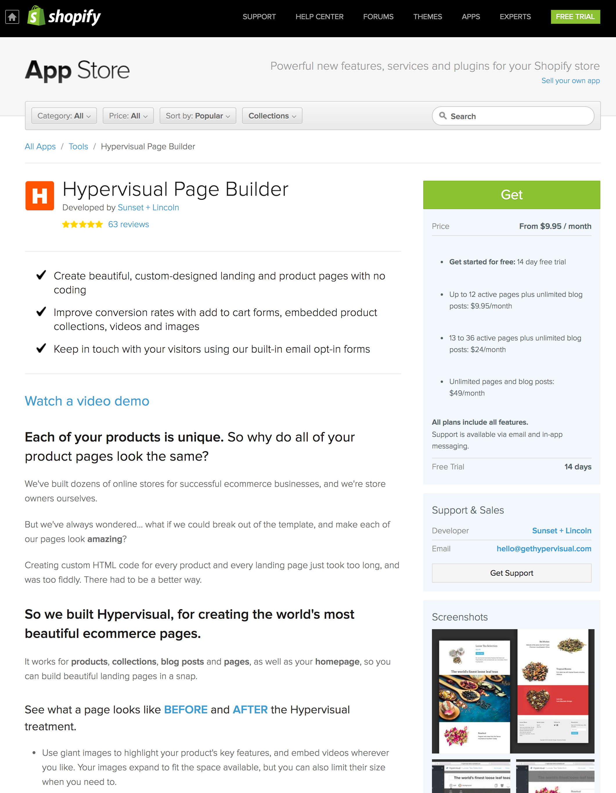 Hypervisual Page Builder for Shopify gallery image