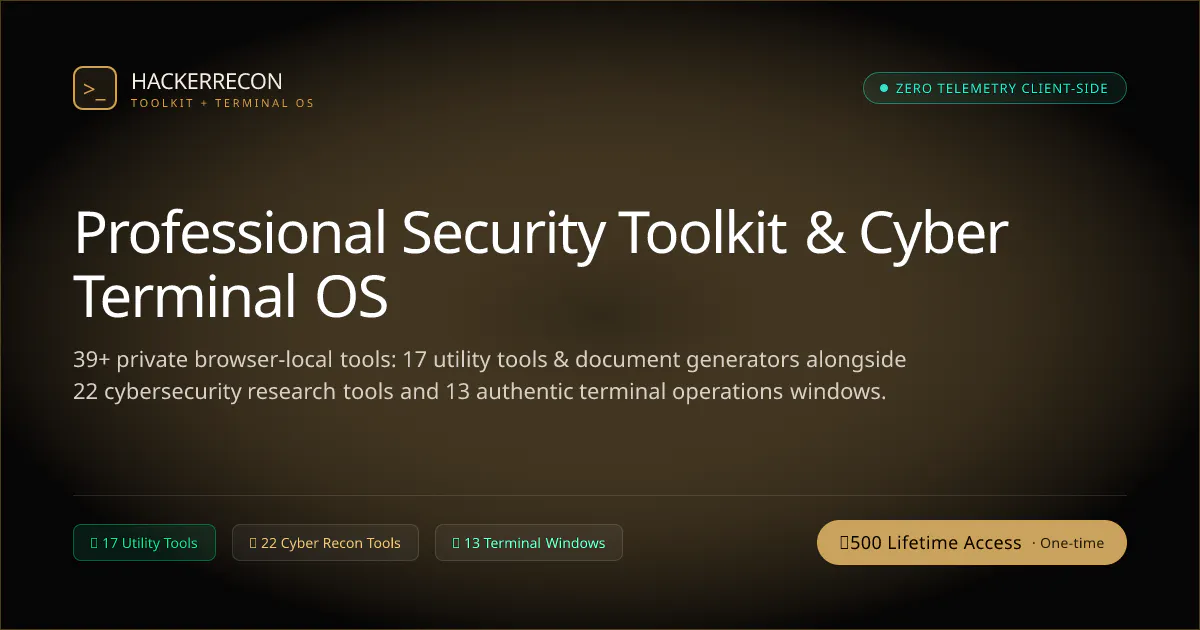 Hackerrecon Toolkit & Terminal gallery image