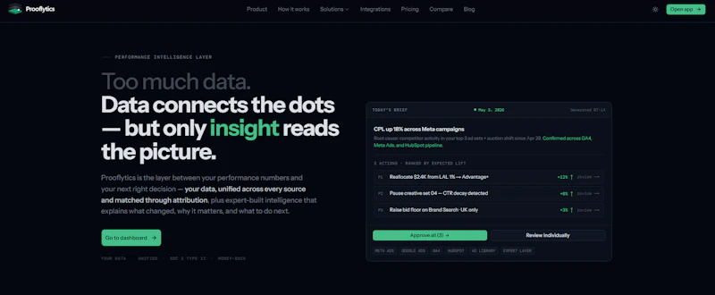 Prooflytics screenshot 1