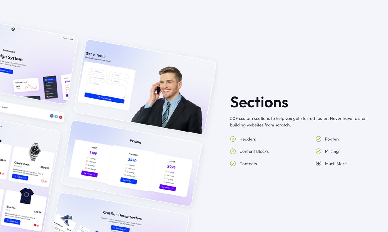 Craftui - Bootstrap 5 Tasarım Sistemi - Bootstrap 5 için kodlanmış bileşenler, bölümler ve şablonlar medya 4